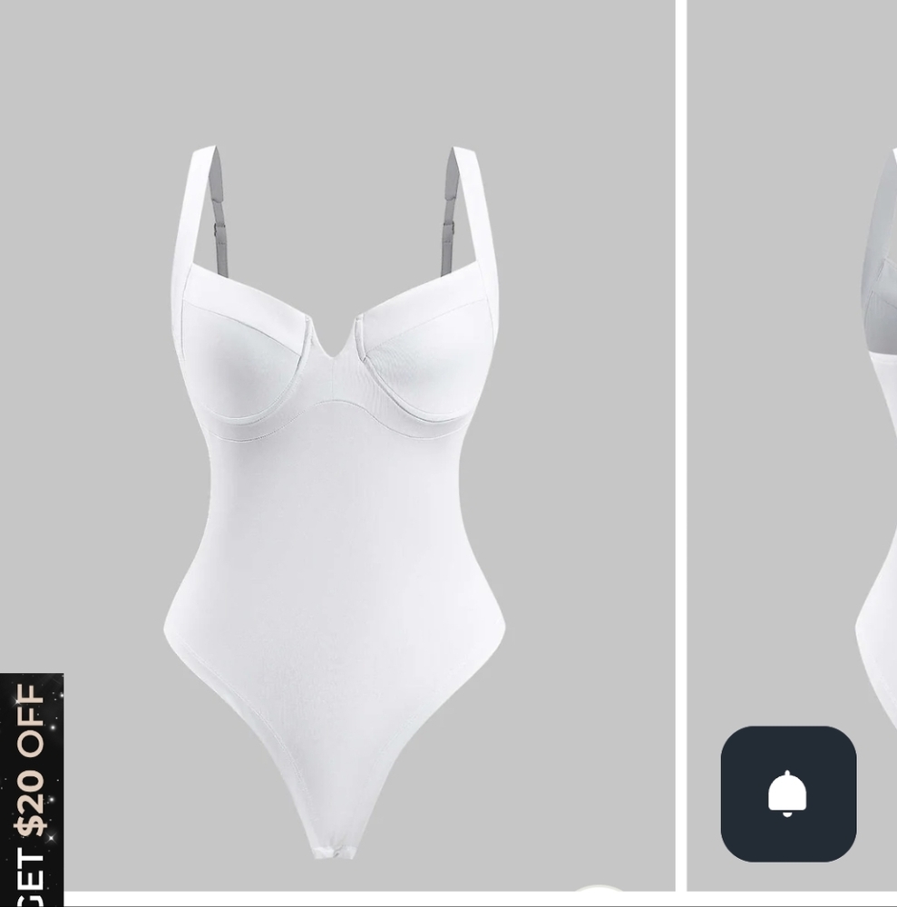 MICAS Women's White Shapewear Bodysuit